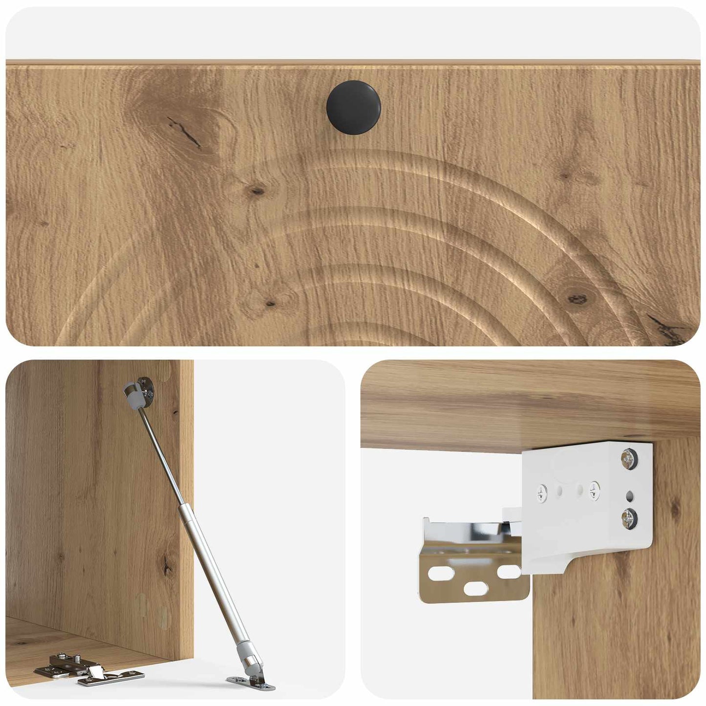 Wandbeugel TV-kast Artisanaal eiken 99 x 41 x 30 cm