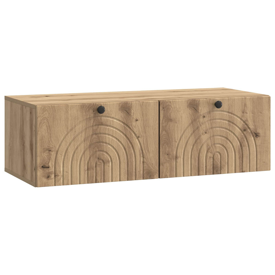 Wandbeugel TV-kast Artisanaal eiken 99 x 41 x 30 cm
