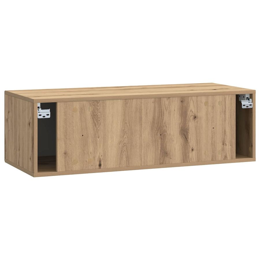 Wandbeugel TV-kast Artisanaal eiken 99 x 41 x 30 cm