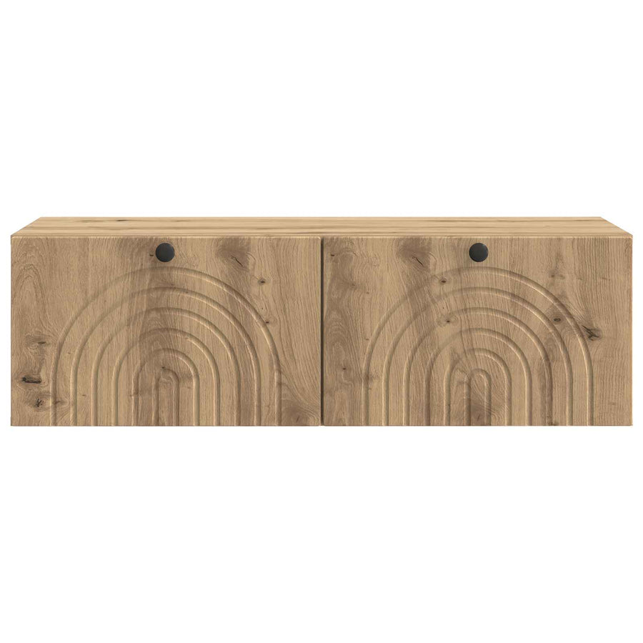 Wandbeugel TV-kast Artisanaal eiken 99 x 41 x 30 cm