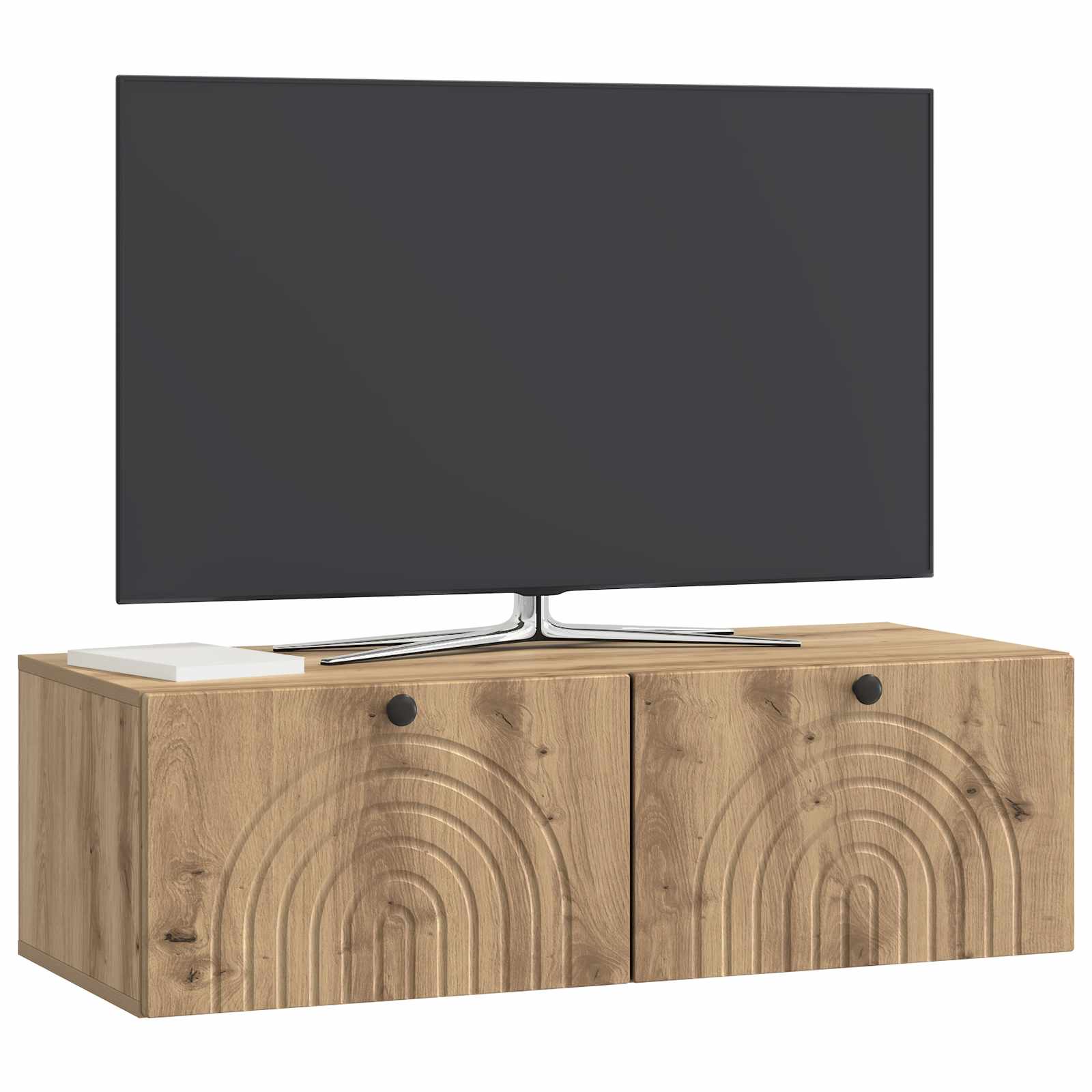 Wandbeugel TV-kast Artisanaal eiken 99 x 41 x 30 cm