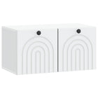 Wandkast tv 59.5x31x30 cm bewerkt hout wit