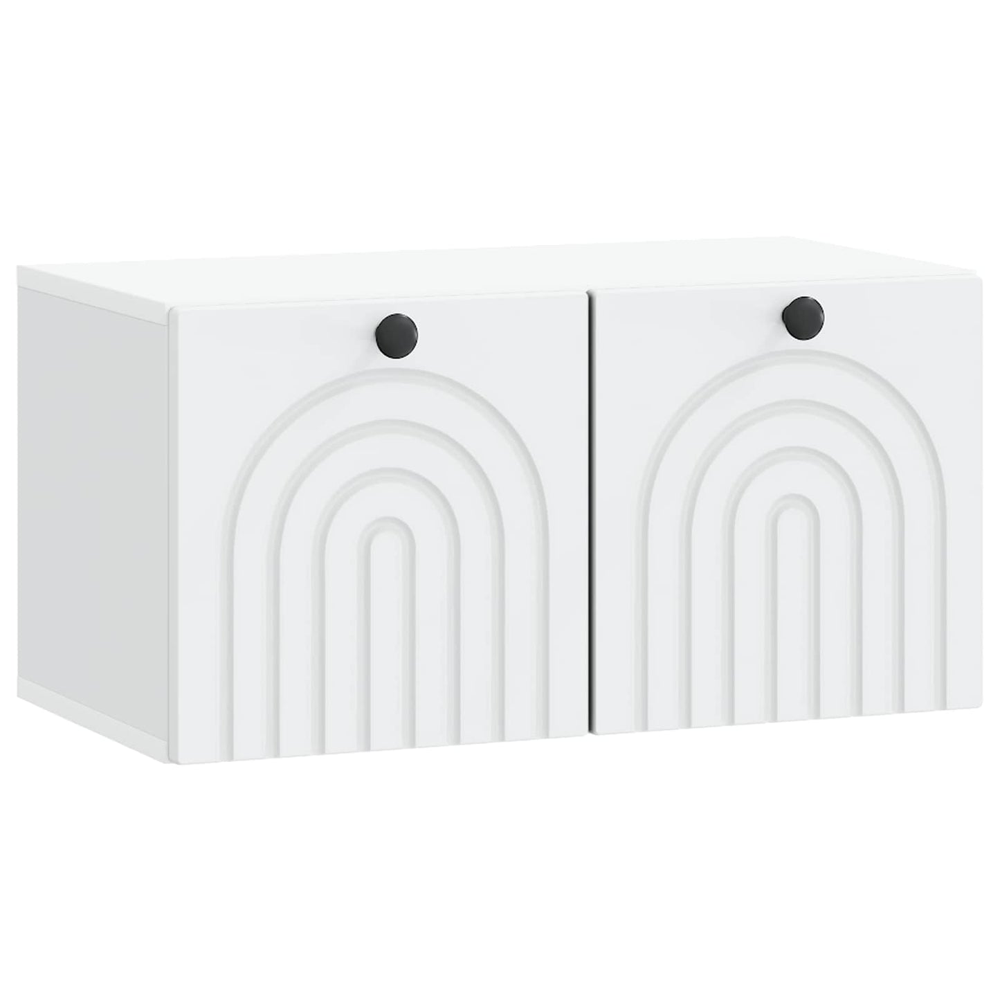 Wandbeugel TV-kast Wit 59,5 x 31 x 30 cm Bewerkt hout
