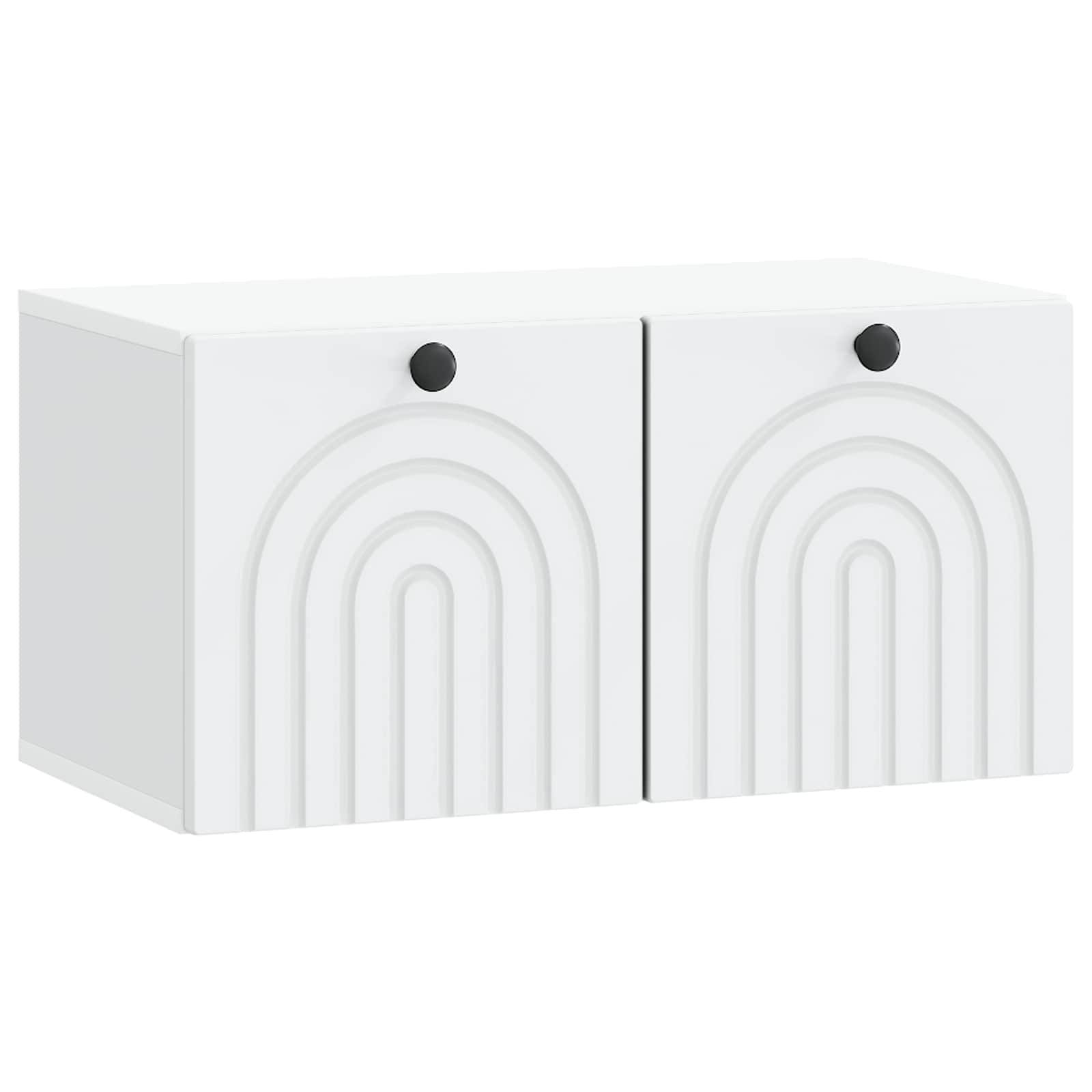 Wandbeugel TV-kast Wit 59,5 x 31 x 30 cm Bewerkt hout