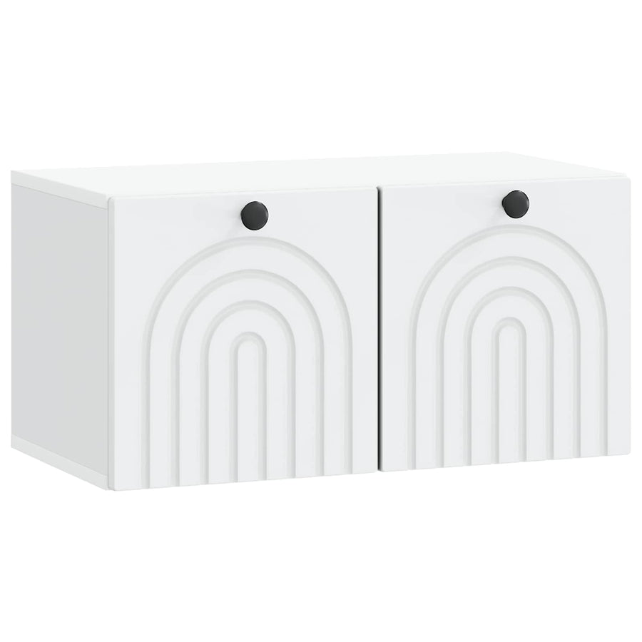Wandbeugel TV-kast Wit 59,5 x 31 x 30 cm Bewerkt hout