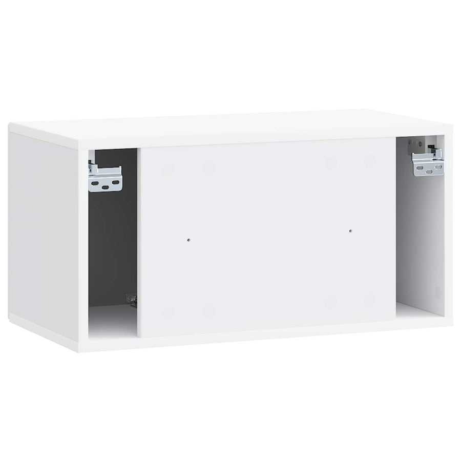 Wandbeugel TV-kast Wit 59,5 x 31 x 30 cm Bewerkt hout
