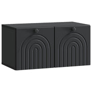 Wandkast 59,5x31x30 cm zwart bewerkt hout