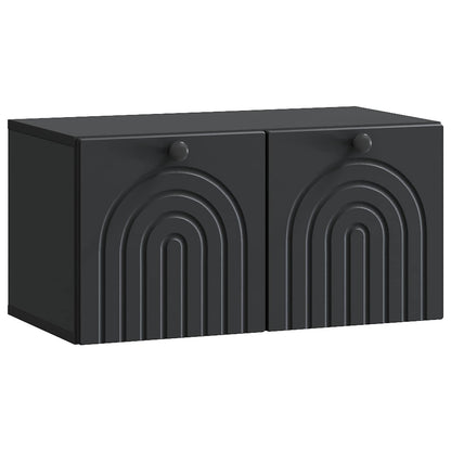 Wandbeugel TV-kast Zwart 59,5 x 31 x 30 cm Bewerkt hout