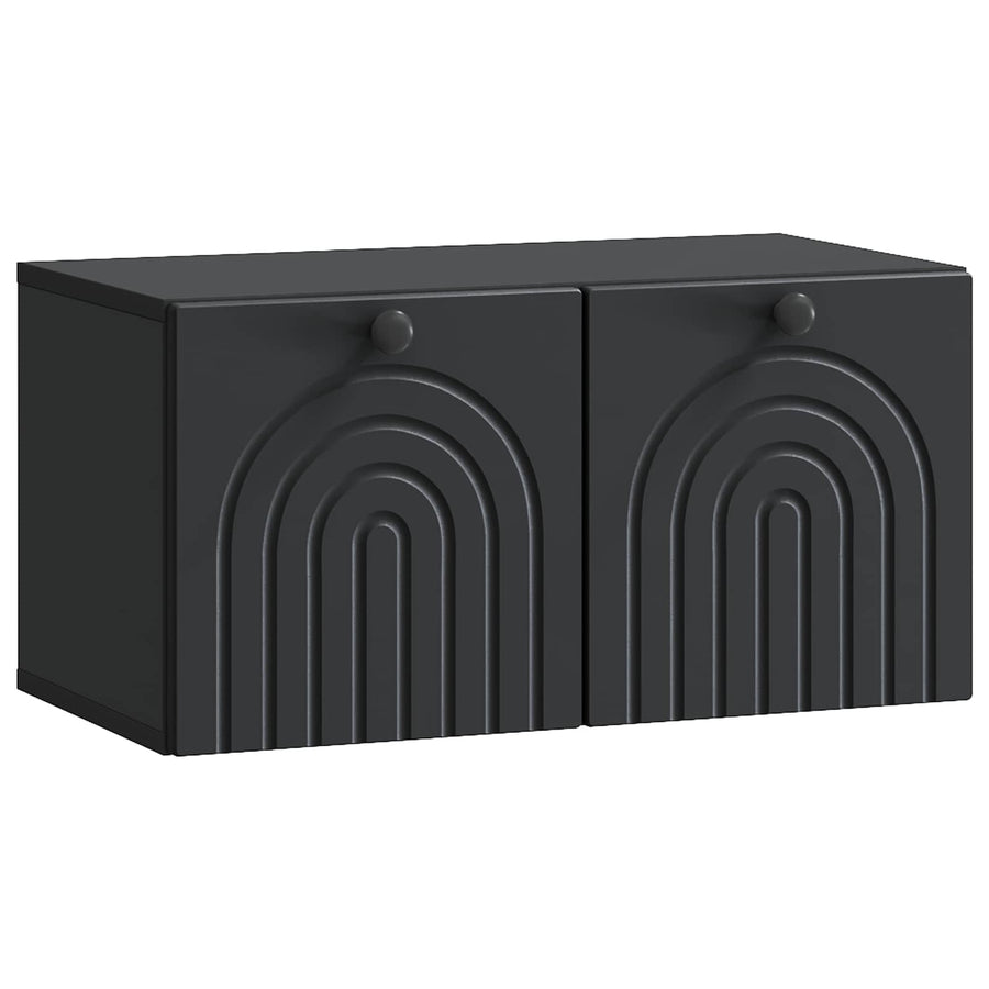 Wandbeugel TV-kast Zwart 59,5 x 31 x 30 cm Bewerkt hout