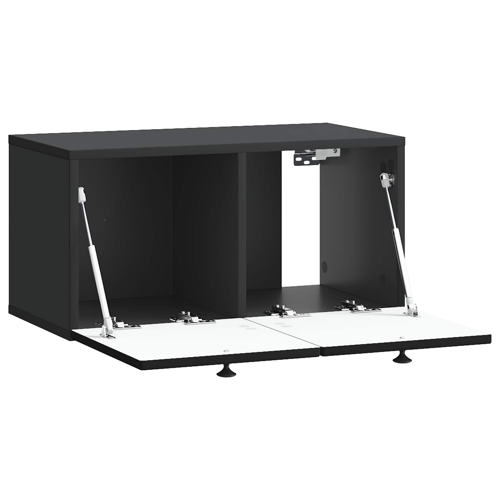 Wandbeugel TV-kast Zwart 59,5 x 31 x 30 cm Bewerkt hout
