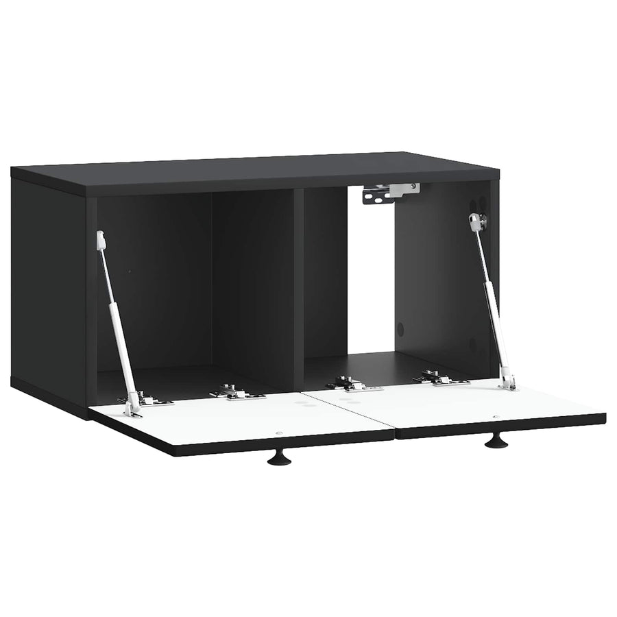 Wandbeugel TV-kast Zwart 59,5 x 31 x 30 cm Bewerkt hout