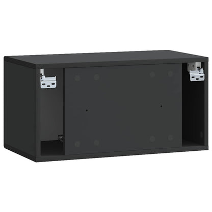 Wandbeugel TV-kast Zwart 59,5 x 31 x 30 cm Bewerkt hout