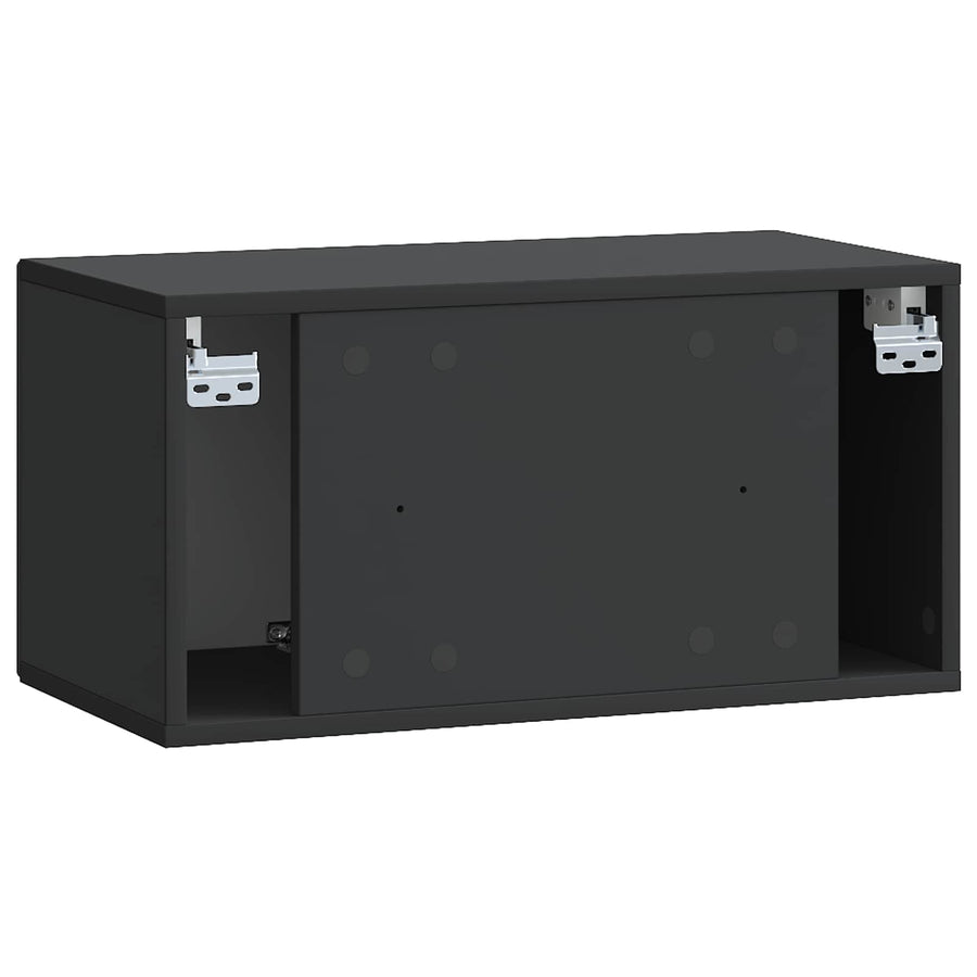 Wandbeugel TV-kast Zwart 59,5 x 31 x 30 cm Bewerkt hout