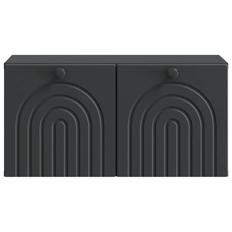 Wandbeugel TV-kast Zwart 59,5 x 31 x 30 cm Bewerkt hout