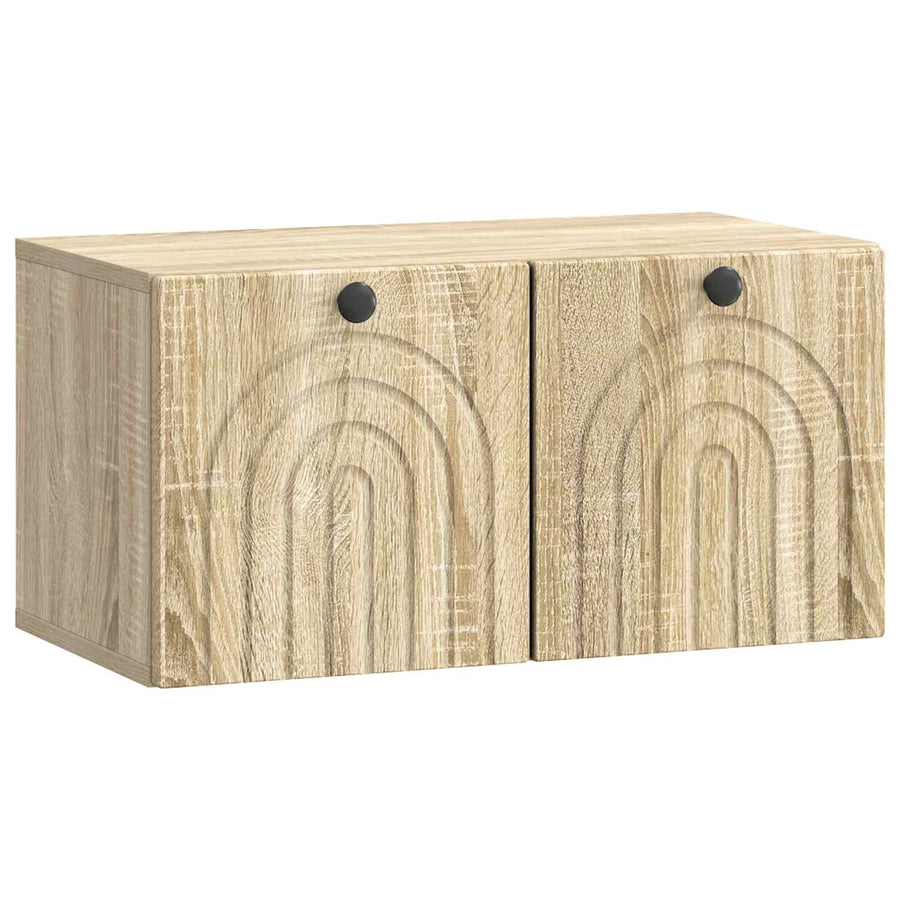 Wandbeugel TV-kast Sonoma Eiken 59,5 x 31 x 30 cm Bewerkt hout