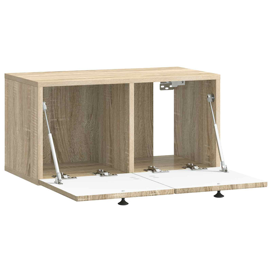 Wandbeugel TV-kast Sonoma Eiken 59,5 x 31 x 30 cm Bewerkt hout