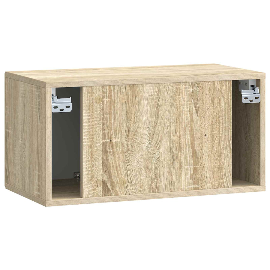 Wandbeugel TV-kast Sonoma Eiken 59,5 x 31 x 30 cm Bewerkt hout