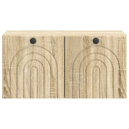 Wandbeugel TV-kast Sonoma Eiken 59,5 x 31 x 30 cm Bewerkt hout
