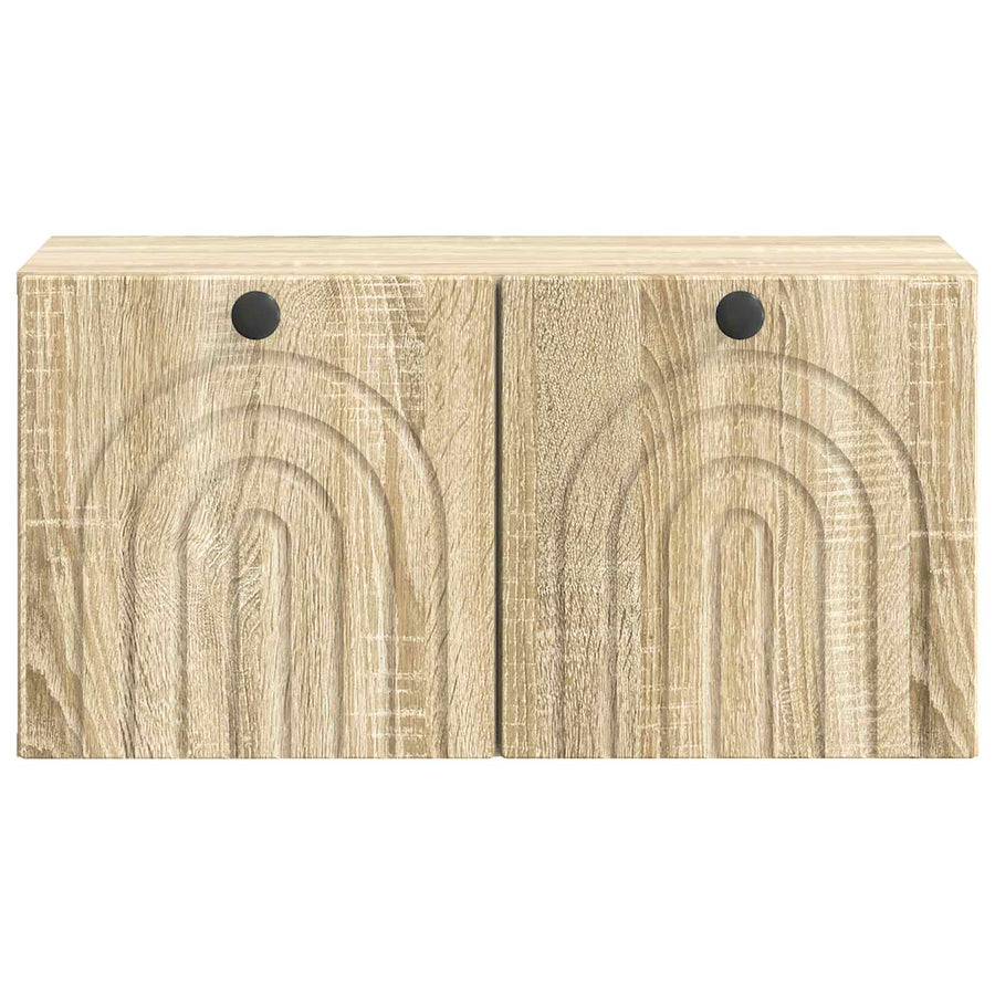 Wandbeugel TV-kast Sonoma Eiken 59,5 x 31 x 30 cm Bewerkt hout
