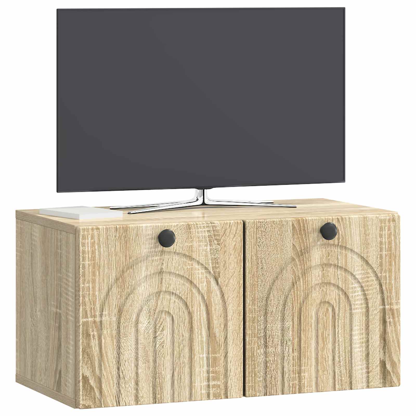 Wandbeugel TV-kast Sonoma Eiken 59,5 x 31 x 30 cm Bewerkt hout