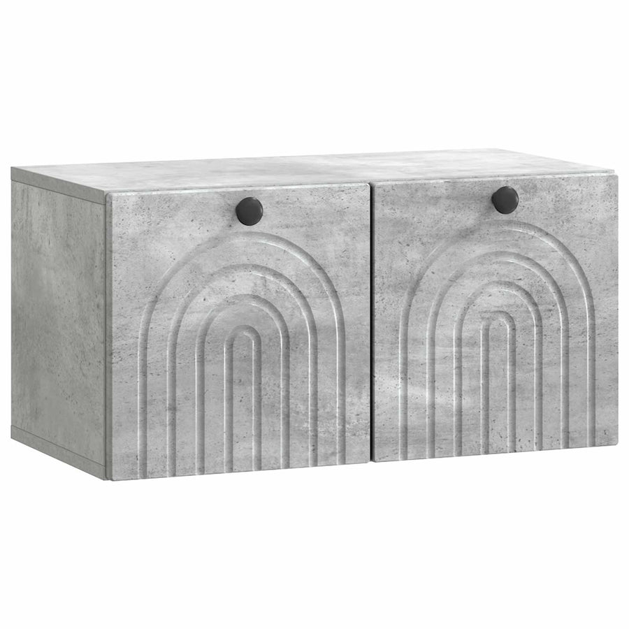 Wandbeugel TV-kast Betongrijs 59,5 x 31 x 30 cm Bewerkt hout