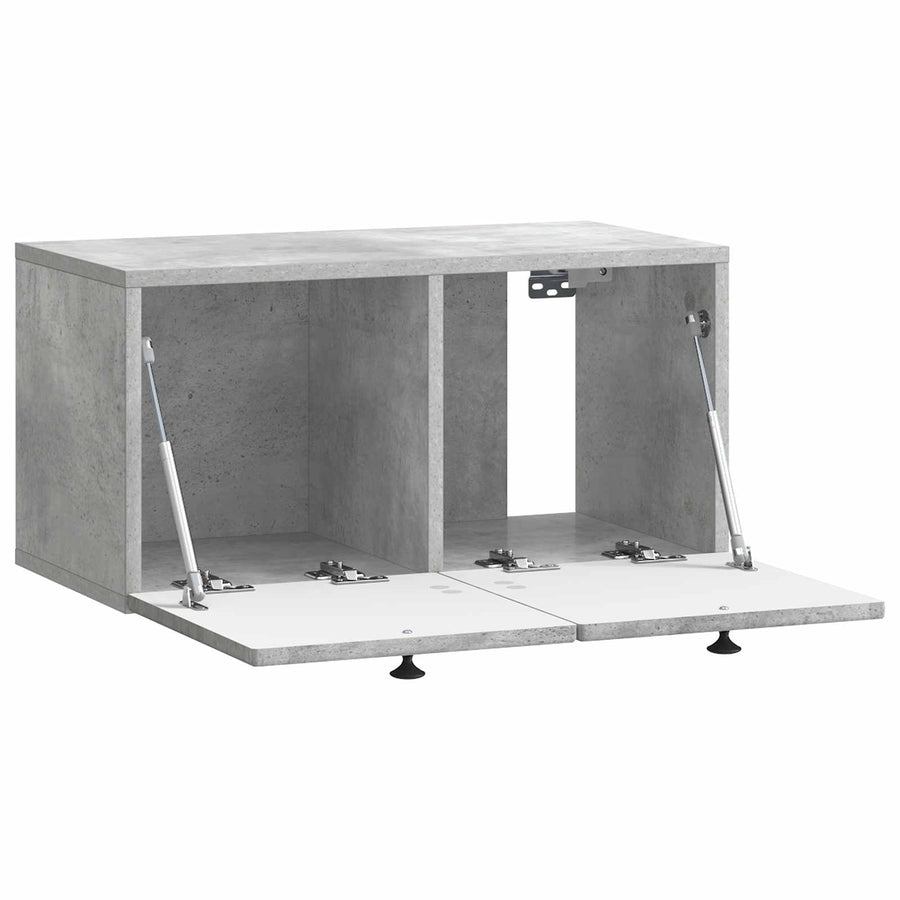 Wandbeugel TV-kast Betongrijs 59,5 x 31 x 30 cm Bewerkt hout