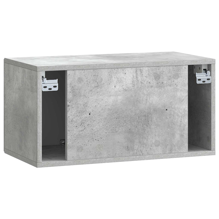 Wandbeugel TV-kast Betongrijs 59,5 x 31 x 30 cm Bewerkt hout