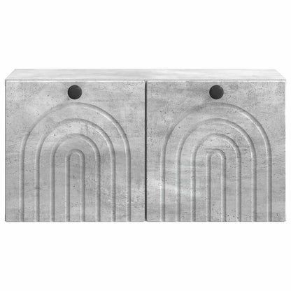 Wandbeugel TV-kast Betongrijs 59,5 x 31 x 30 cm Bewerkt hout