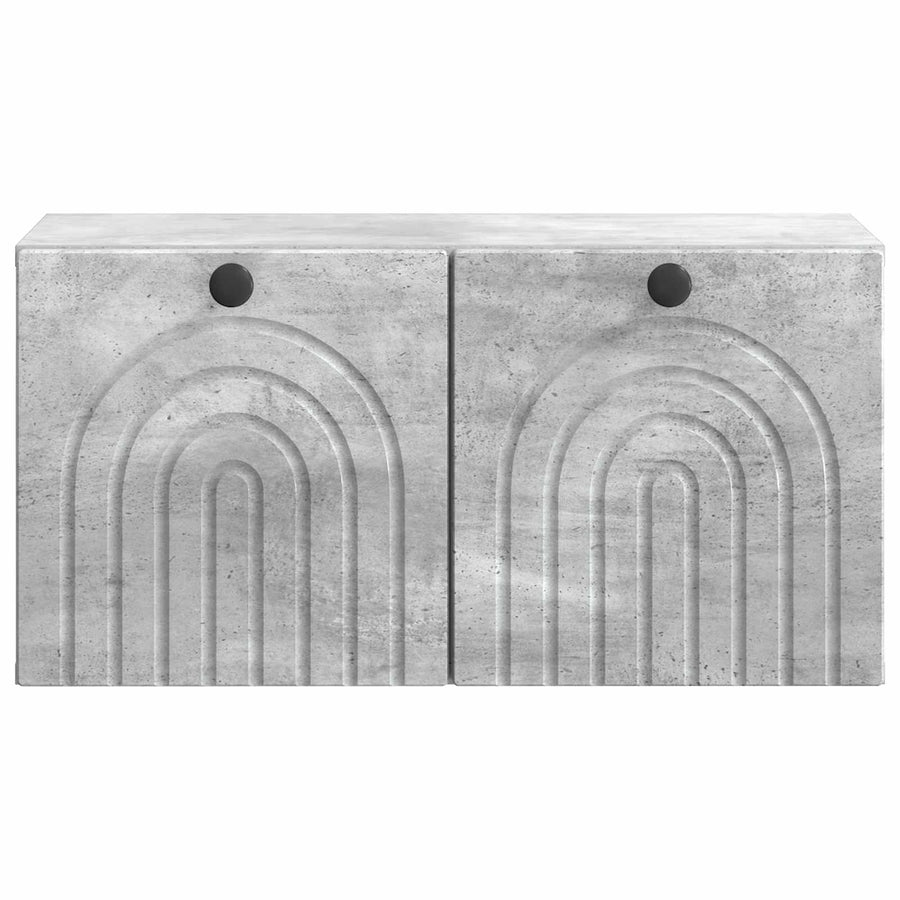 Wandbeugel TV-kast Betongrijs 59,5 x 31 x 30 cm Bewerkt hout