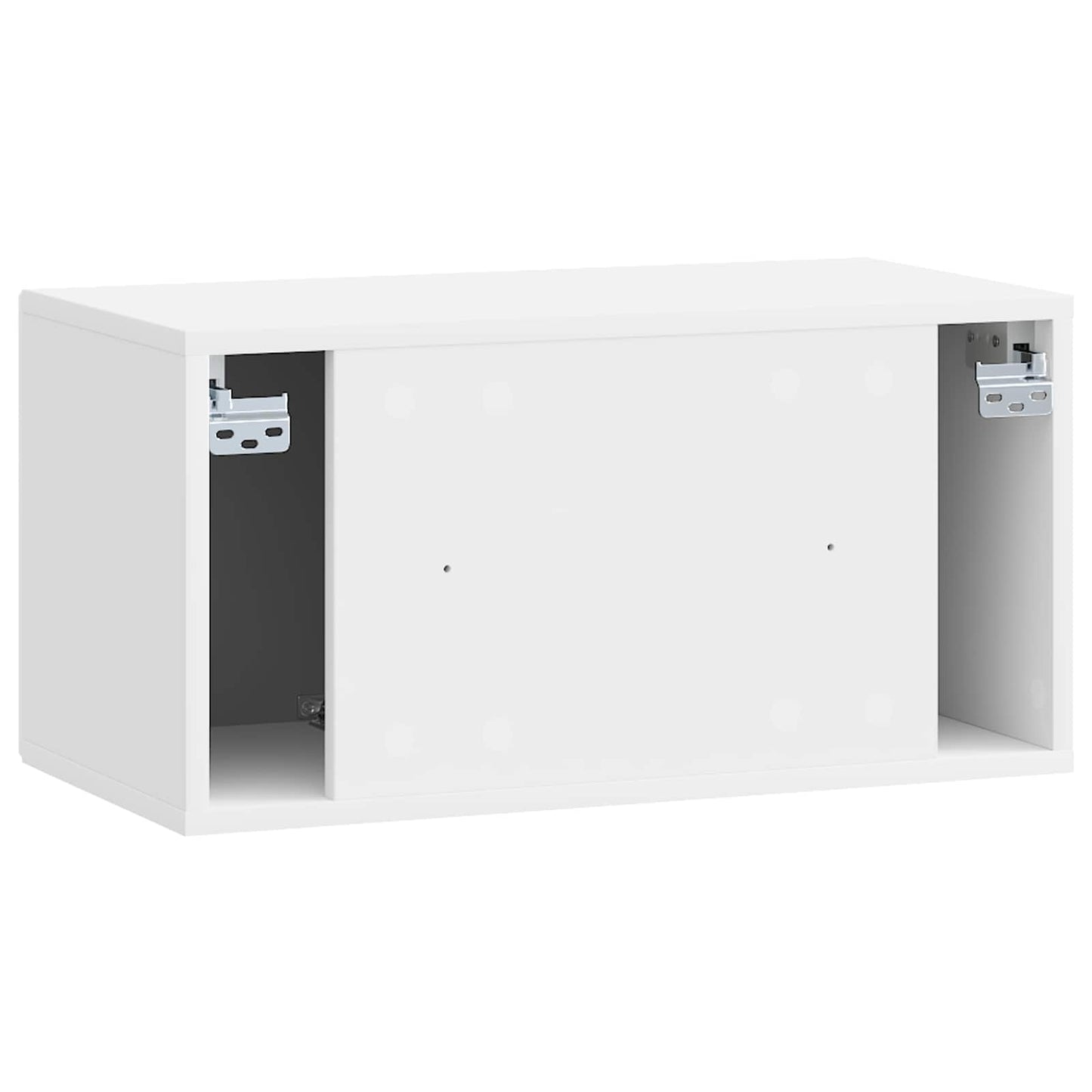 Wandbeugel TV-kast Hoogglans Wit 59,5 x 31 x 30 cm Bewerkt hout