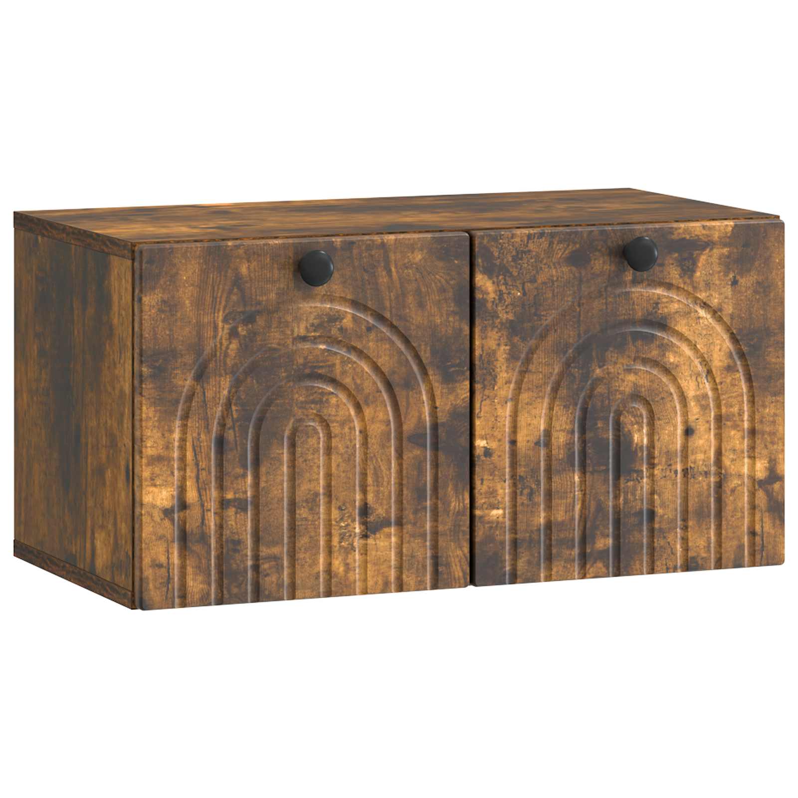 Wandbeugel TV-kast Gerookt eiken 59,5 x 31 x 30 cm Bewerkt hout