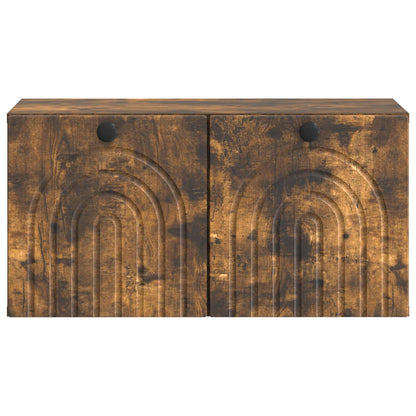 Wandbeugel TV-kast Gerookt eiken 59,5 x 31 x 30 cm Bewerkt hout