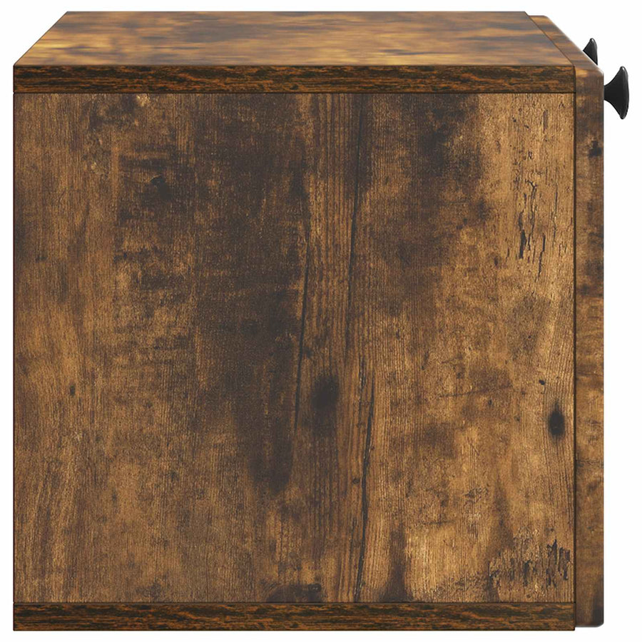 Wandbeugel TV-kast Gerookt eiken 59,5 x 31 x 30 cm Bewerkt hout