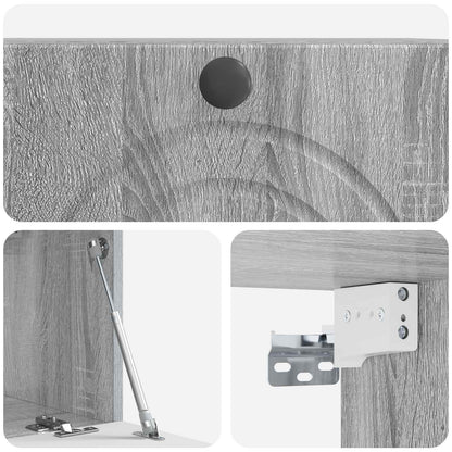 Wandbeugel TV-kast Grijs sonoma 59,5 x 31 x 30 cm Bewerkt hout