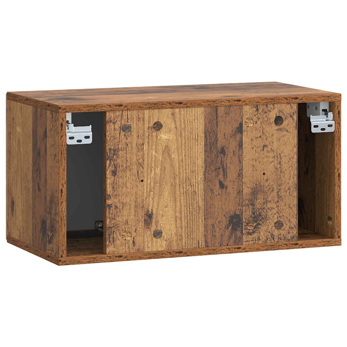 Wandbeugel TV-kast Oud hout 59,5 x 31 x 30 cm Bewerkt hout