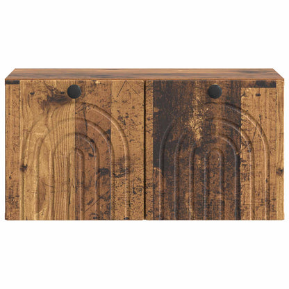 Wandbeugel TV-kast Oud hout 59,5 x 31 x 30 cm Bewerkt hout