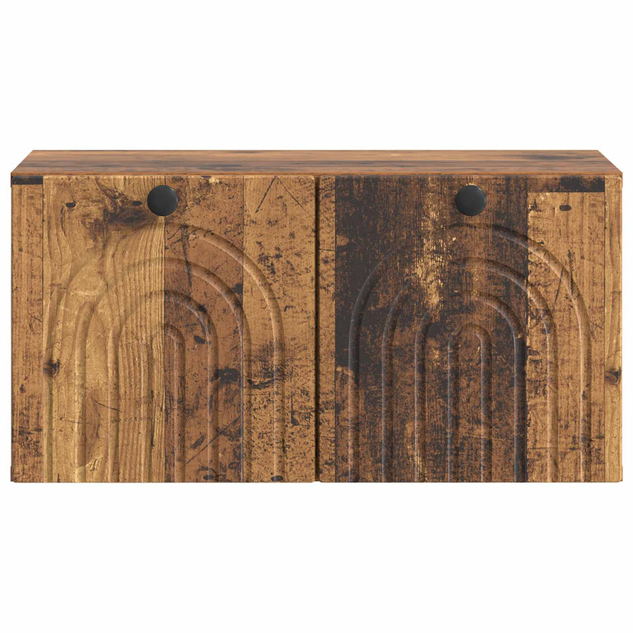 Wandbeugel TV-kast Oud hout 59,5 x 31 x 30 cm Bewerkt hout