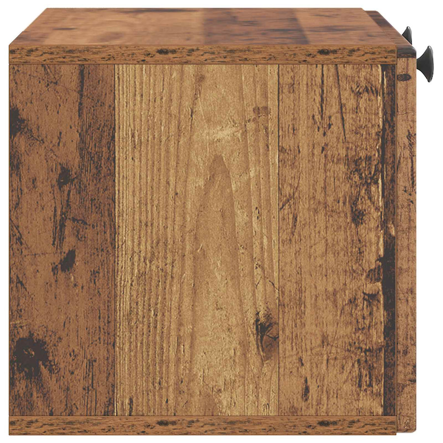Wandbeugel TV-kast Oud hout 59,5 x 31 x 30 cm Bewerkt hout