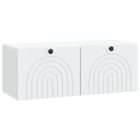 Wandkast tv 78,5x31x30 cm bewerkt hout wit