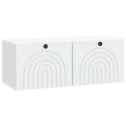 Wandkast tv 78,5x31x30 cm bewerkt hout wit