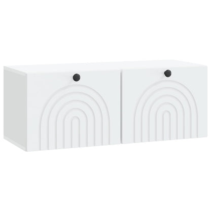 Wandbeugel TV-kast Wit 78,5 x 31 x 30 cm Bewerkt hout