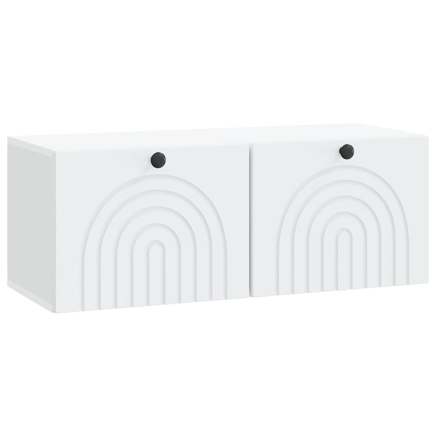Wandbeugel TV-kast Wit 78,5 x 31 x 30 cm Bewerkt hout