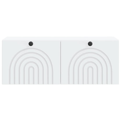 Wandbeugel TV-kast Wit 78,5 x 31 x 30 cm Bewerkt hout