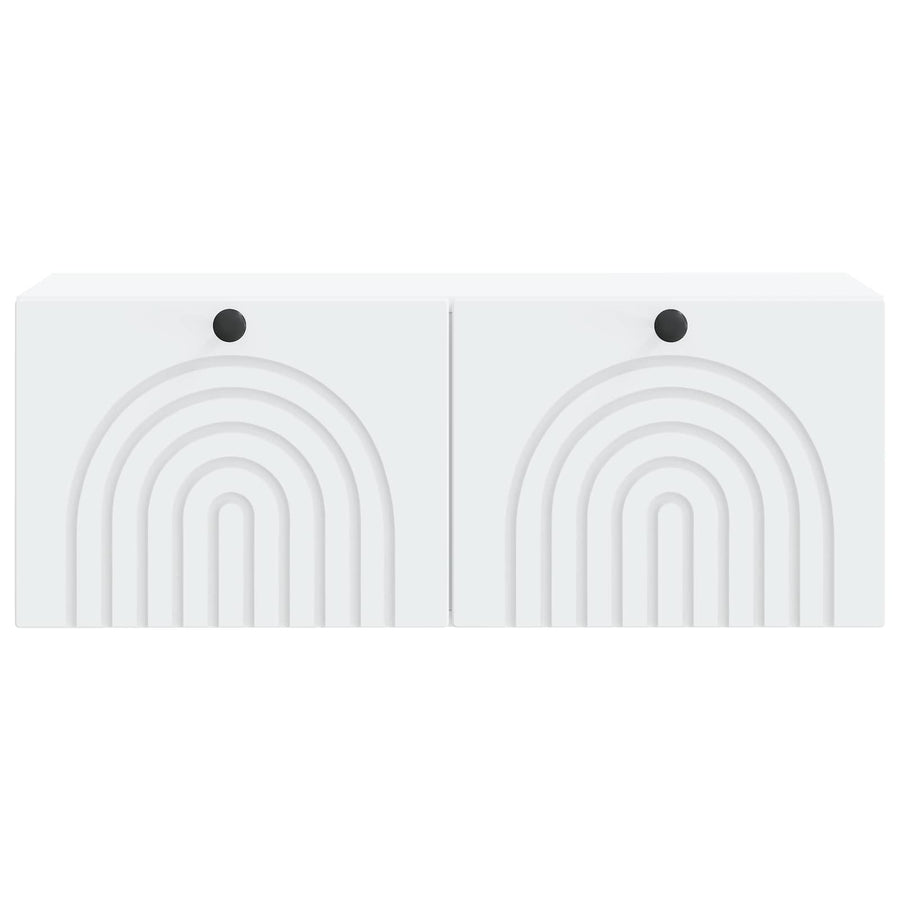 Wandbeugel TV-kast Wit 78,5 x 31 x 30 cm Bewerkt hout