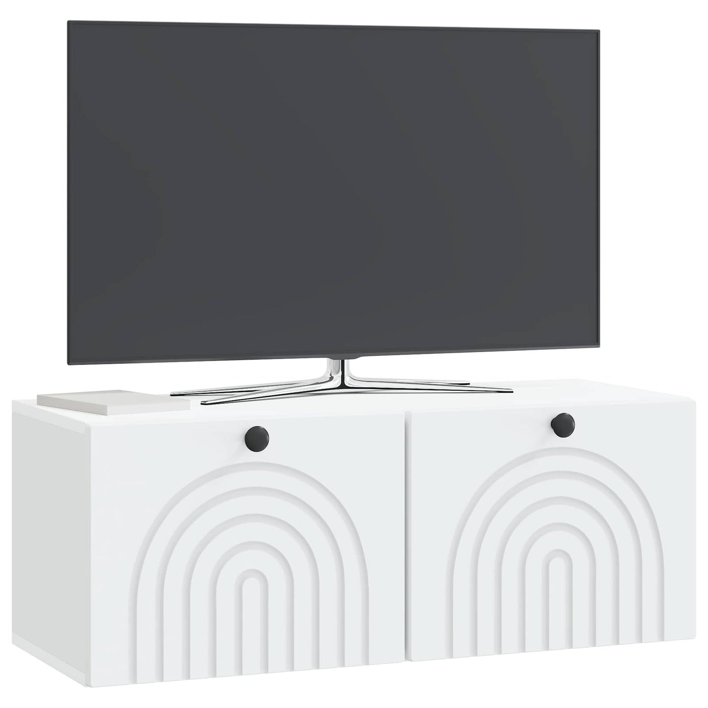 Wandbeugel TV-kast Wit 78,5 x 31 x 30 cm Bewerkt hout