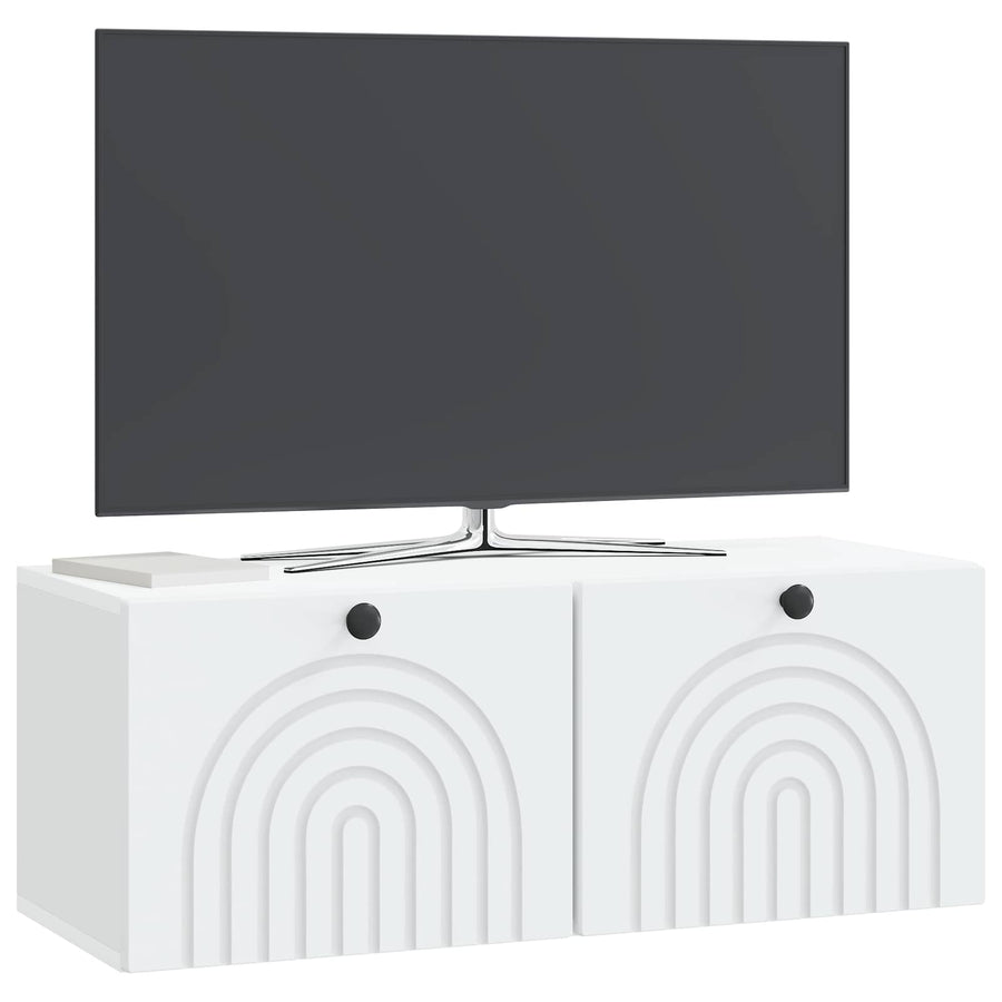 Wandbeugel TV-kast Wit 78,5 x 31 x 30 cm Bewerkt hout
