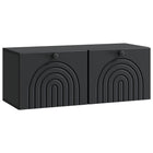 Tv-meubel 78,5x31x30 cm bewerkt hout zwart