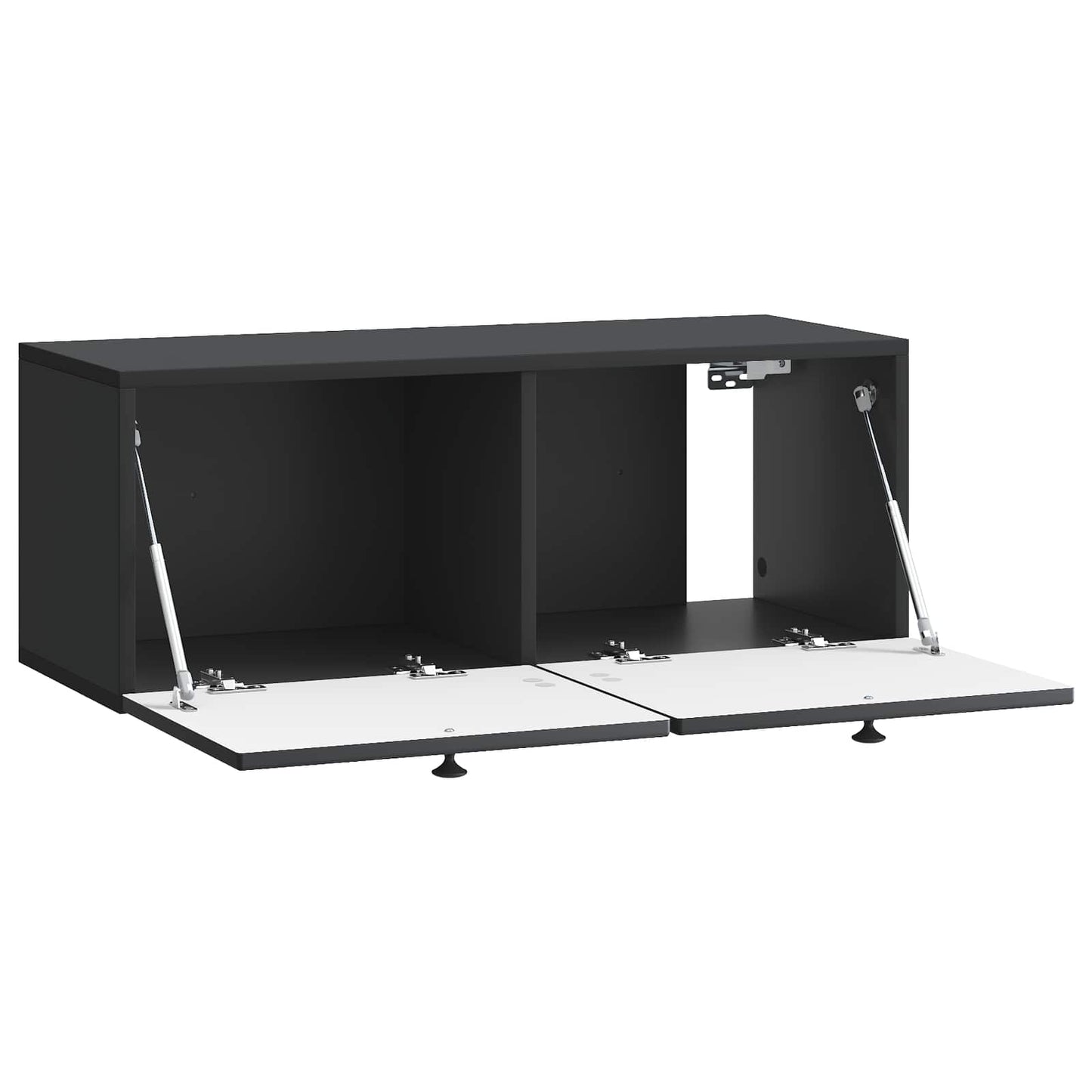 Wandbeugel TV-kast Zwart 78,5 x 31 x 30 cm Bewerkt hout