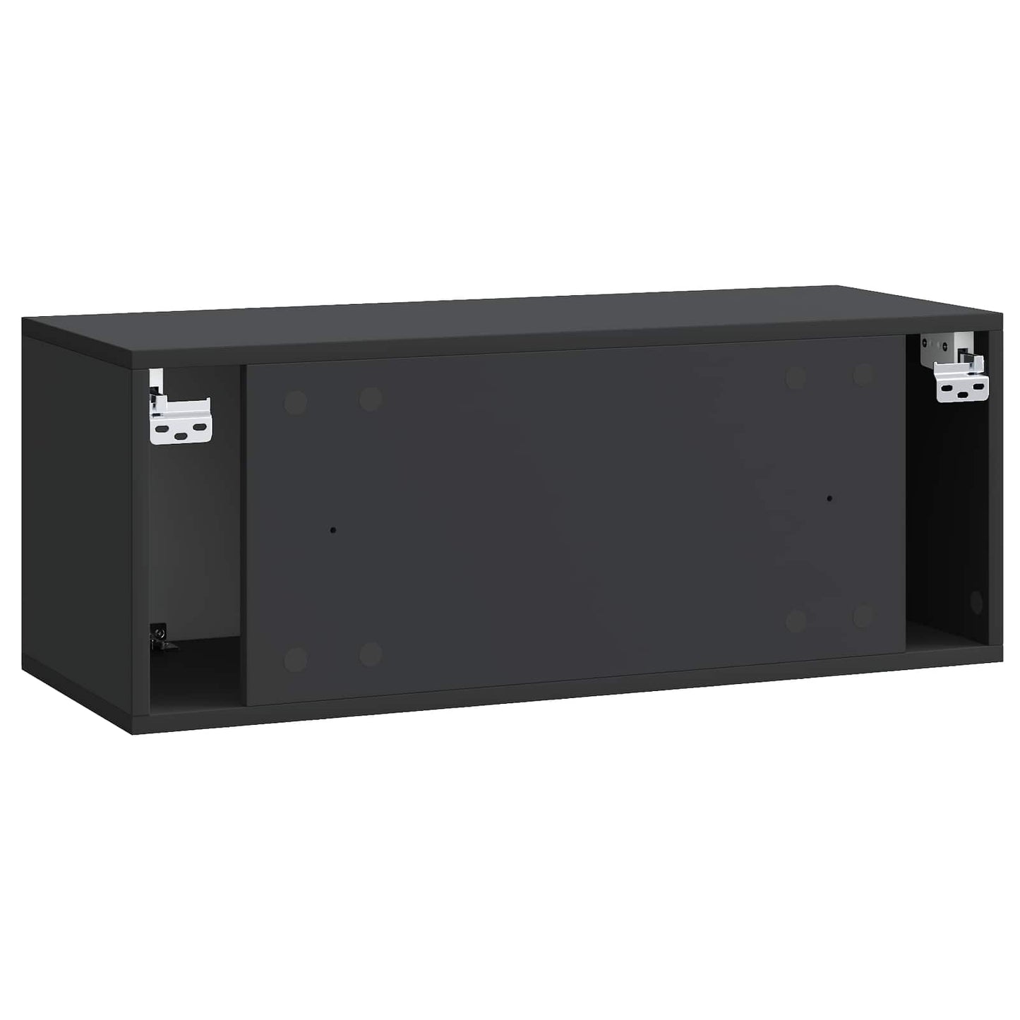 Wandbeugel TV-kast Zwart 78,5 x 31 x 30 cm Bewerkt hout
