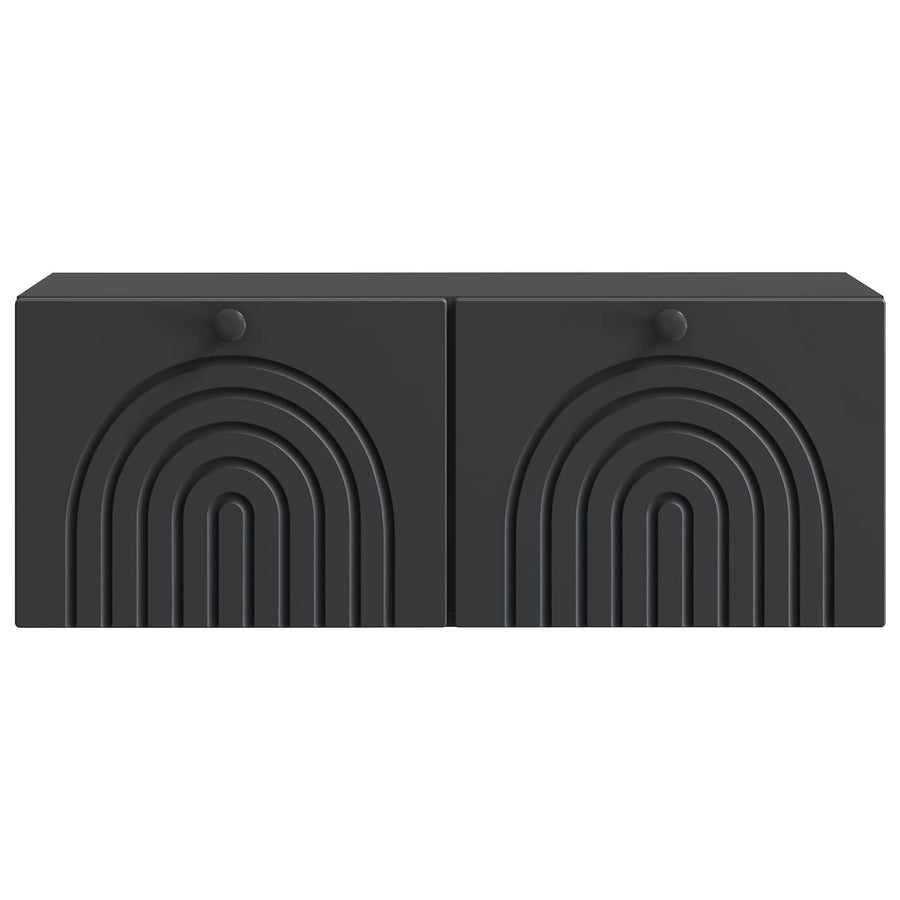 Wandbeugel TV-kast Zwart 78,5 x 31 x 30 cm Bewerkt hout